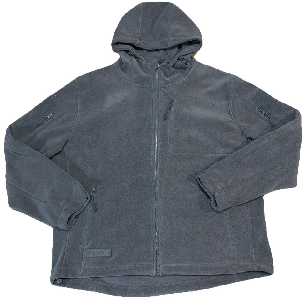 Baerskin Tactical Hoodie Mens XL Gray 4.0 Full Zip Fleece Zipped Pockets